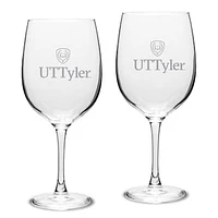 Texas Tyler Patriots 19oz. Two-Piece Traditional Red Wine Table Glass Set