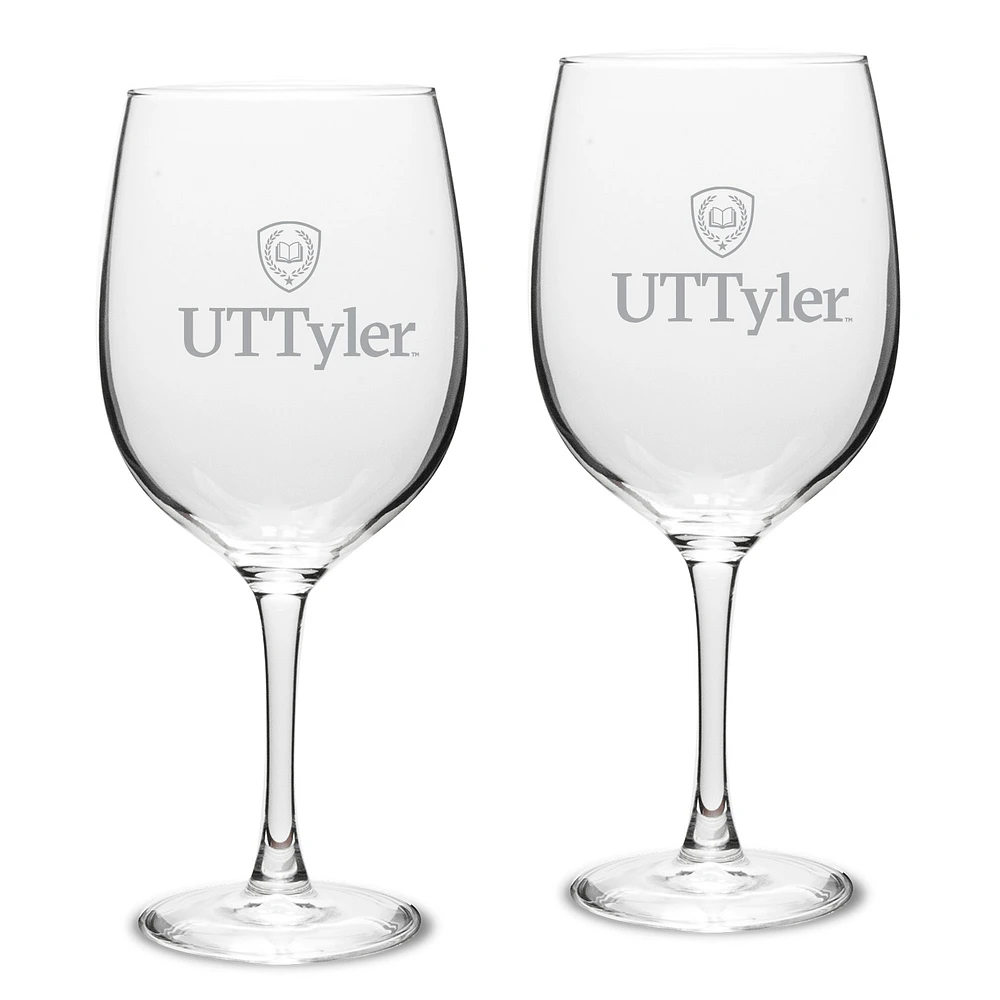 Texas Tyler Patriots 19oz. Two-Piece Traditional Red Wine Table Glass Set