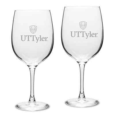 Texas Tyler Patriots 19oz. Two-Piece Traditional Red Wine Table Glass Set