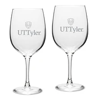 Texas Tyler Patriots 19oz. Two-Piece Traditional Red Wine Table Glass Set