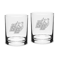 Southern Connecticut State Owls 14oz. Two-Piece Classic Double Old-Fashioned Glass Set