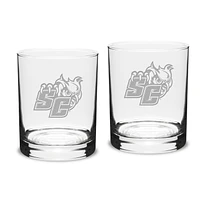 Southern Connecticut State Owls 14oz. Two-Piece Classic Double Old-Fashioned Glass Set