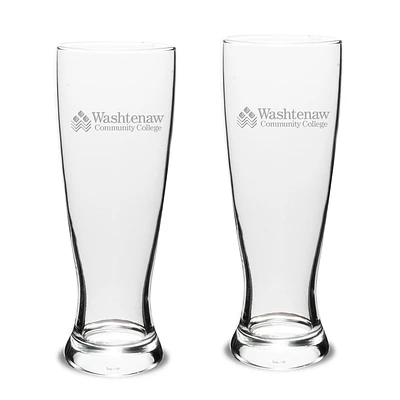 Washtenaw Community College 23oz. Two-Piece University Pilsner Glass Set