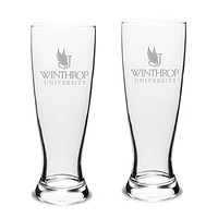 Winthrop Eagles 23oz. Two-Piece University Pilsner Glass Set