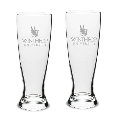 Winthrop Eagles 23oz. Two-Piece University Pilsner Glass Set