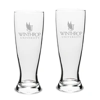 Winthrop Eagles 23oz. Two-Piece University Pilsner Glass Set