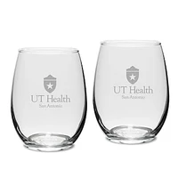 Texas Health San Antonio Two-Piece 15oz. Stemless Wine Glass Set