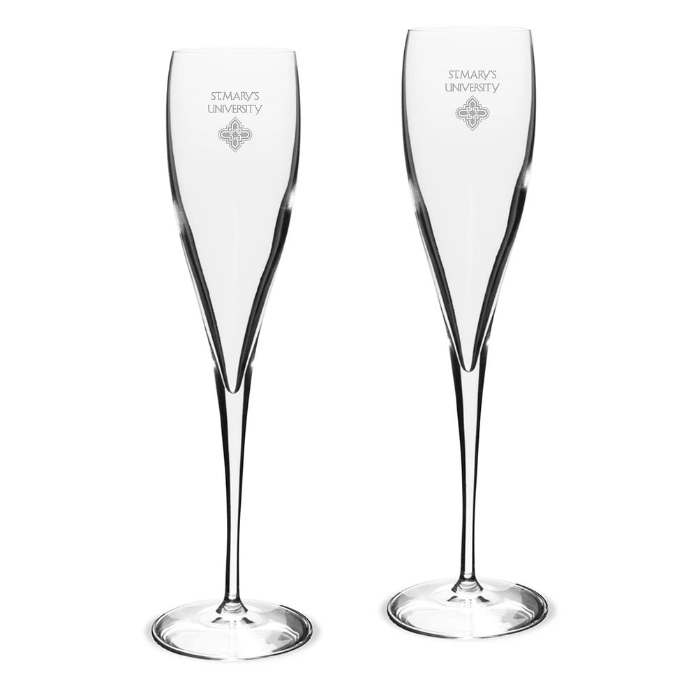 St. Mary's University Rattlers 6oz. Two-Piece Luigi Bormioli Toasting Glass Set