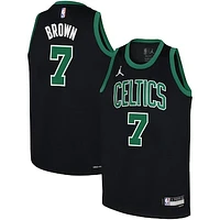 Youth Jordan Brand Jaylen Brown Black Boston Celtics Swingman Jersey - Statement Edition