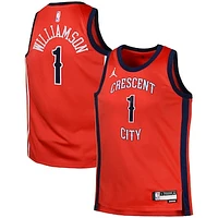 Swingman Jersey Jordan Brand Zion Williamson Red New Orleans Pelicans Statement