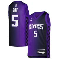 Youth Jordan Brand De'Aaron Fox Purple Sacramento Kings Swingman Jersey - Statement Edition