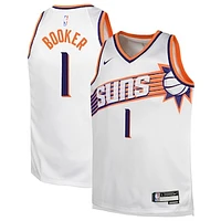 Youth Nike Devin Booker White Phoenix Suns Swingman Jersey - Association Edition