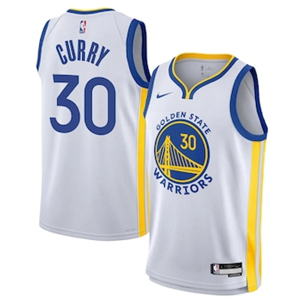 Youth Nike Stephen Curry White Golden State Warriors Swingman Jersey - Association Edition