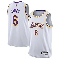 Youth Nike LeBron James White Los Angeles Lakers Swingman Jersey - Association Edition