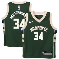 Preschool Nike Giannis Antetokounmpo Hunter Green Milwaukee Bucks Swingman Player Jersey - Icon Edition