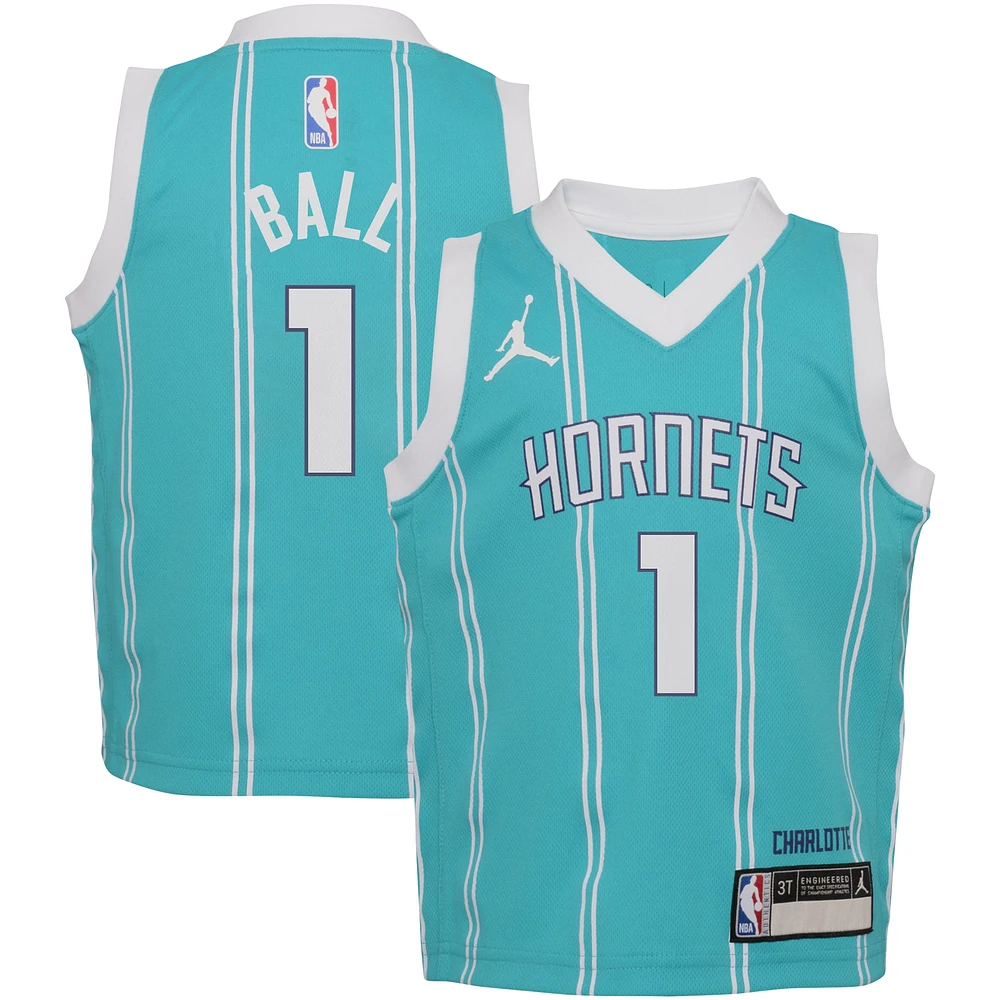 Toddler Jordan Brand LaMelo Ball Teal Charlotte Hornets Swingman Player Jersey - Icon Edition