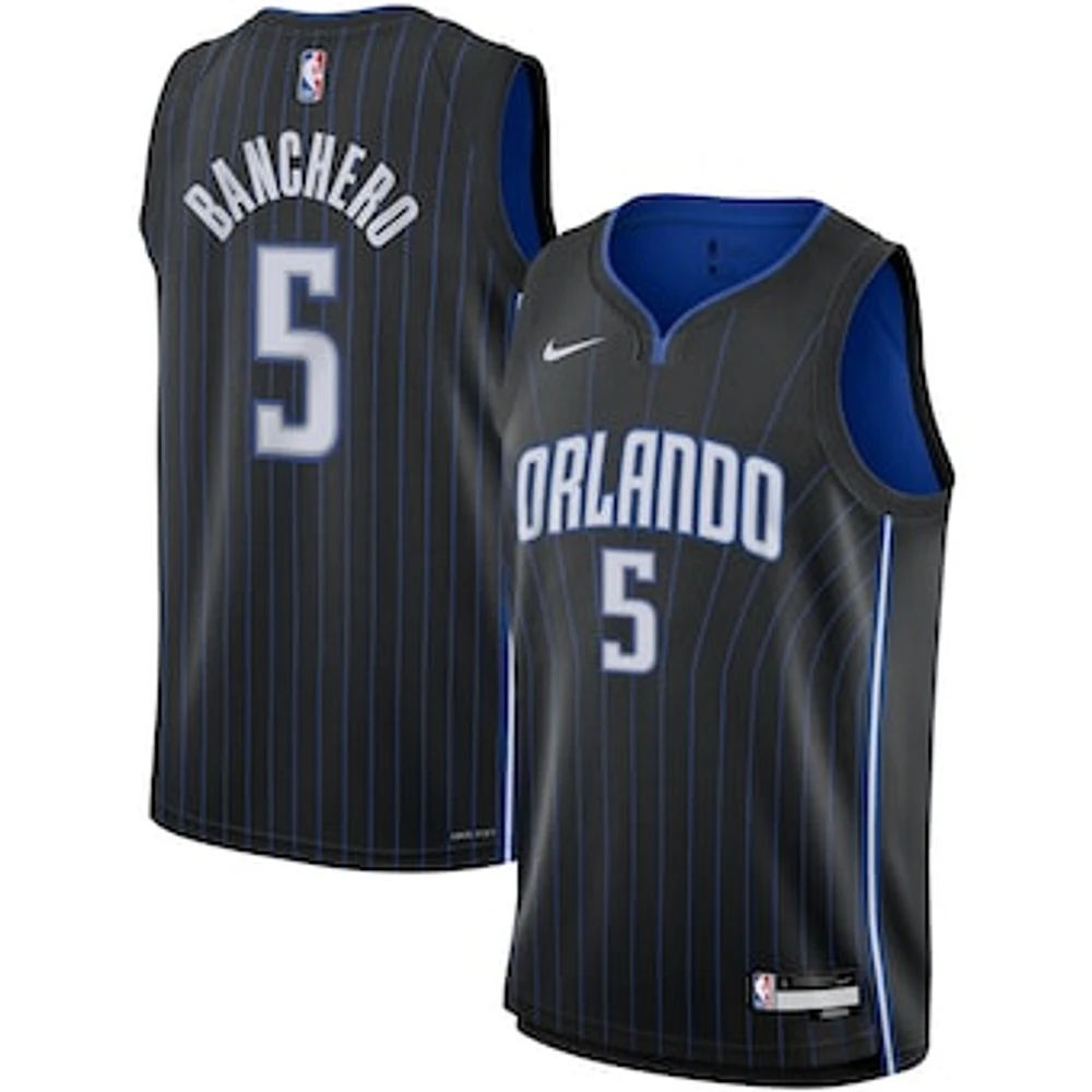 Youth Nike Paolo Banchero Black Orlando Magic Swingman Jersey - Icon Edition