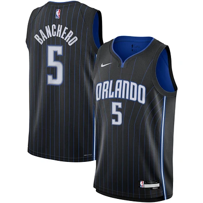 Youth Nike Paolo Banchero Black Orlando Magic Swingman Jersey - Icon Edition