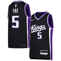 Youth Nike De'Aaron Fox Purple Sacramento Kings Swingman Jersey - Icon Edition