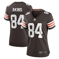 Women's Nike Jordan Akins Brown Cleveland Browns Game Player Jersey