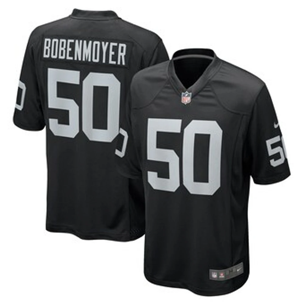 Men's Nike Jacob Bobenmoyer Black Las Vegas Raiders Game Player Jersey