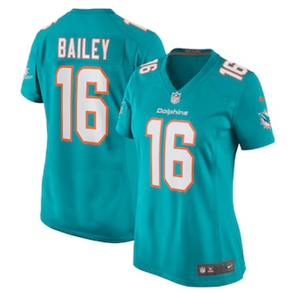 Women's Nike Jake Bailey Aqua Miami Dolphins Game Player Jersey