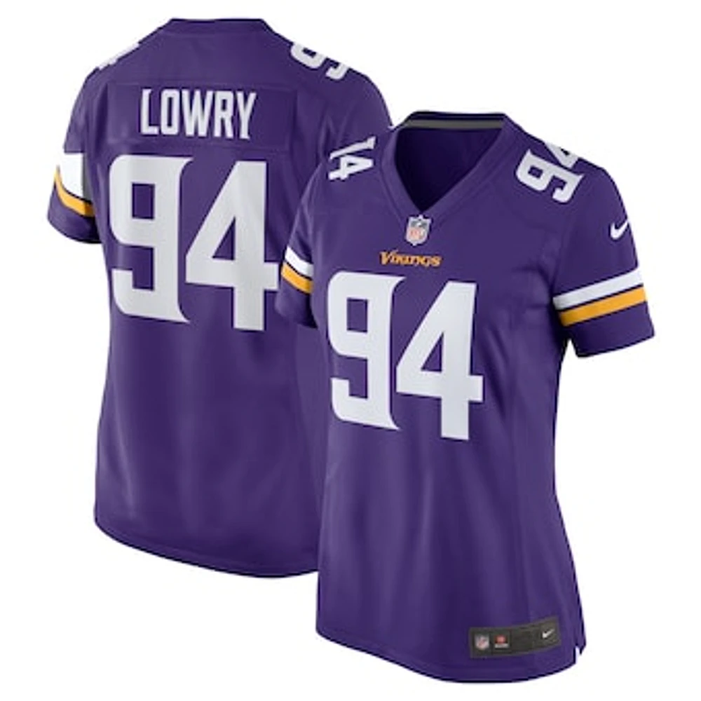 Women's Nike Dean Lowry Purple Minnesota Vikings Game Player Jersey