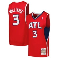 Men's Mitchell & Ness Lou Williams Red Atlanta Hawks 2013/14 Hardwood Classics Swingman Jersey