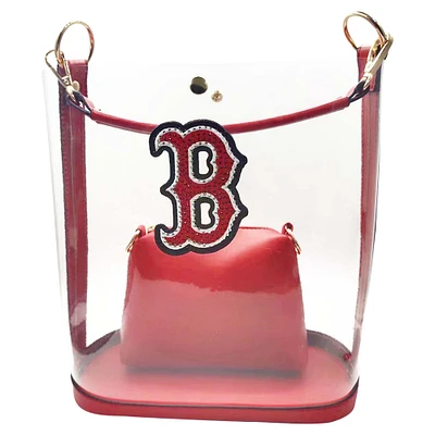 Cuce Boston Red Sox Rhinestone Clear Purse