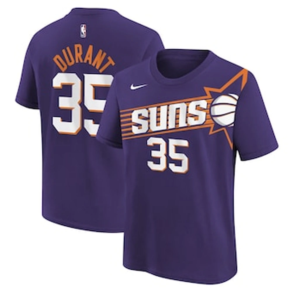 Youth Kevin Durant Purple Phoenix Suns Icon Name & Number T-Shirt