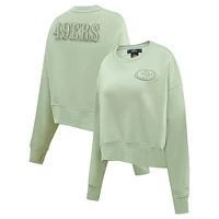 Women's Pro Standard  Light Green San Francisco 49ers Neutral Pullover Sweatshirt