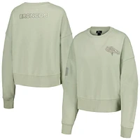 Women's Pro Standard  Light Green Denver Broncos Neutral Pullover Sweatshirt