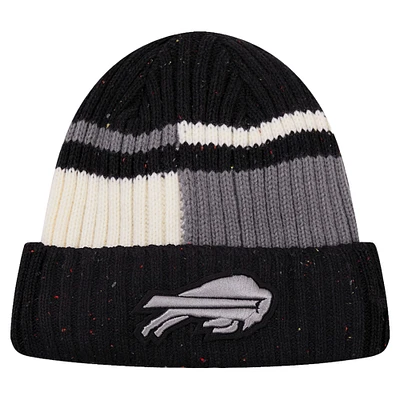 Men's Pro Standard Black/White Buffalo Bills Speckled Cuffed Knit Hat