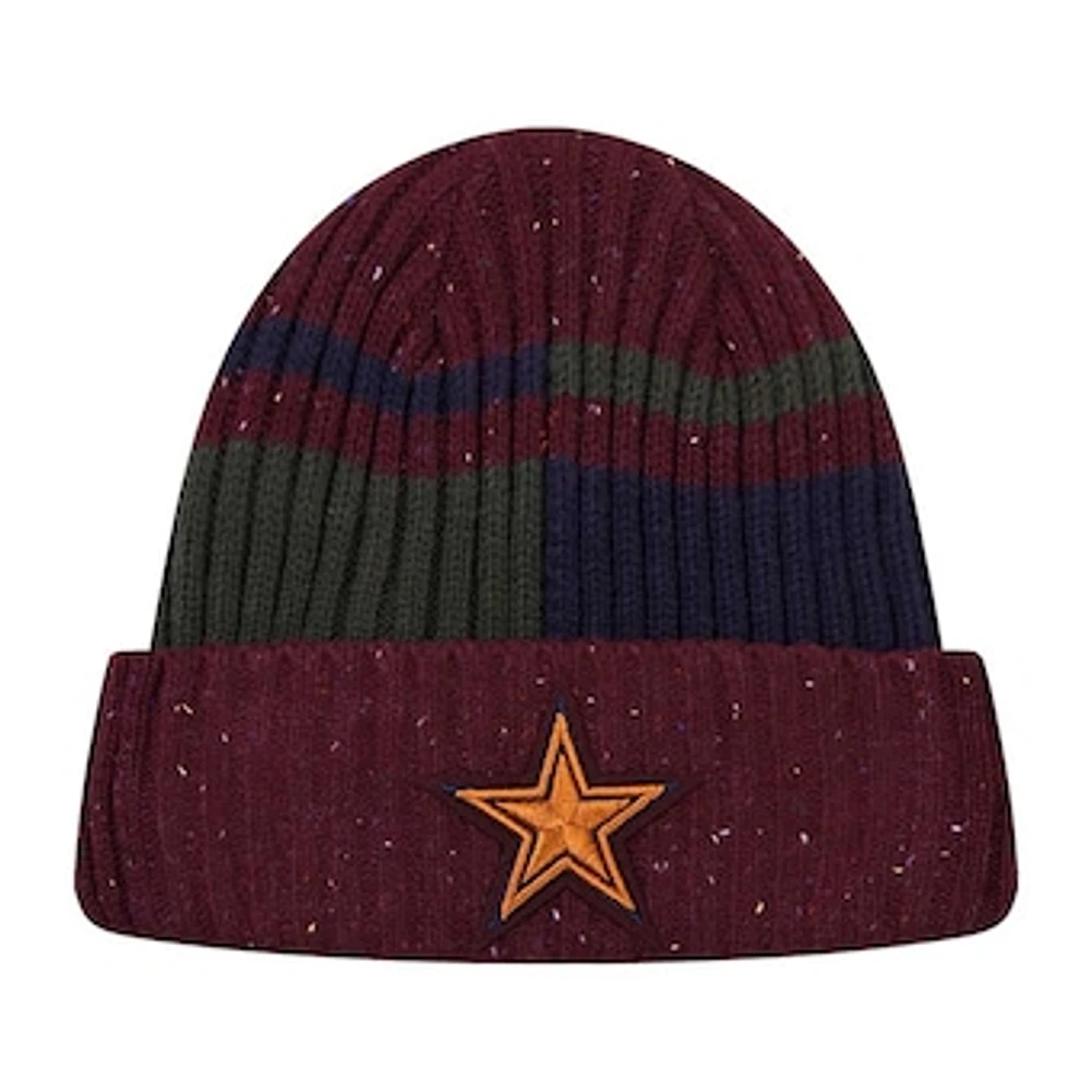 Men's Pro Standard Burgundy Dallas Cowboys Speckled Cuffed Knit Hat