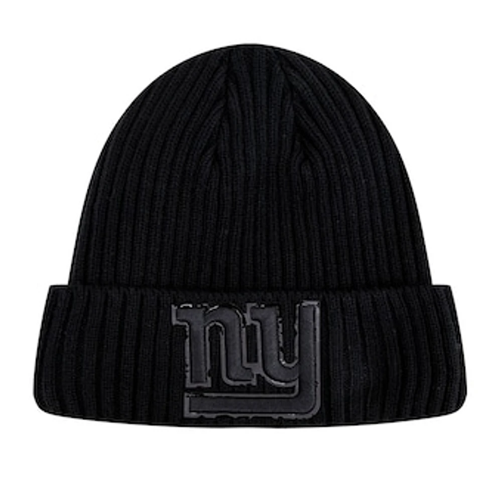 Men's Pro Standard New York Giants Triple Black Cuffed Knit Hat