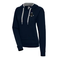 Women's Antigua  Navy Boston Red Sox Brushed Metallic Victory Pullover Hoodie