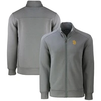Men's Cutter & Buck  Gray San Diego Padres Roam Eco Recycled Full-Zip Jacket