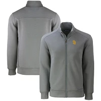 Men's Cutter & Buck  Gray San Diego Padres Roam Eco Recycled Full-Zip Jacket