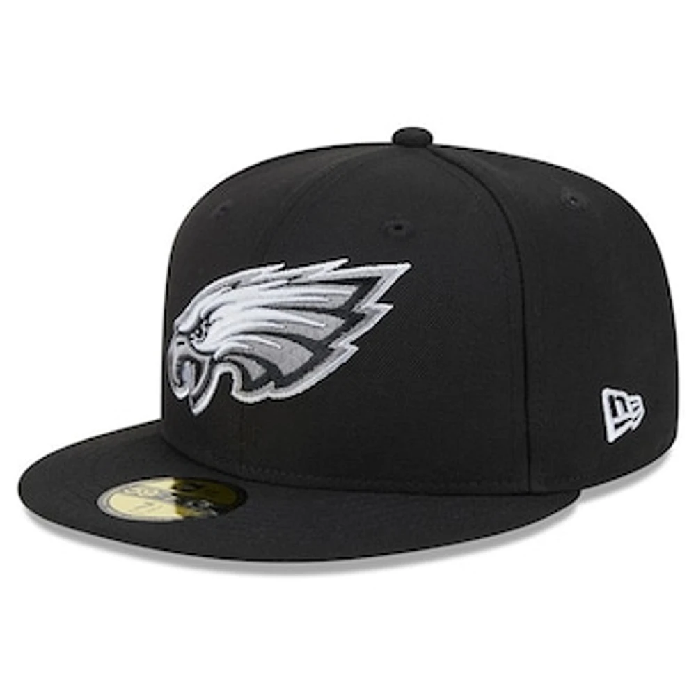 Men's New Era Black Philadelphia Eagles 2023 Inspire Change 59FIFTY Fitted Hat