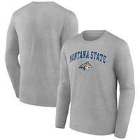 Men's Gray Montana State Bobcats Campus Long Sleeve T-Shirt