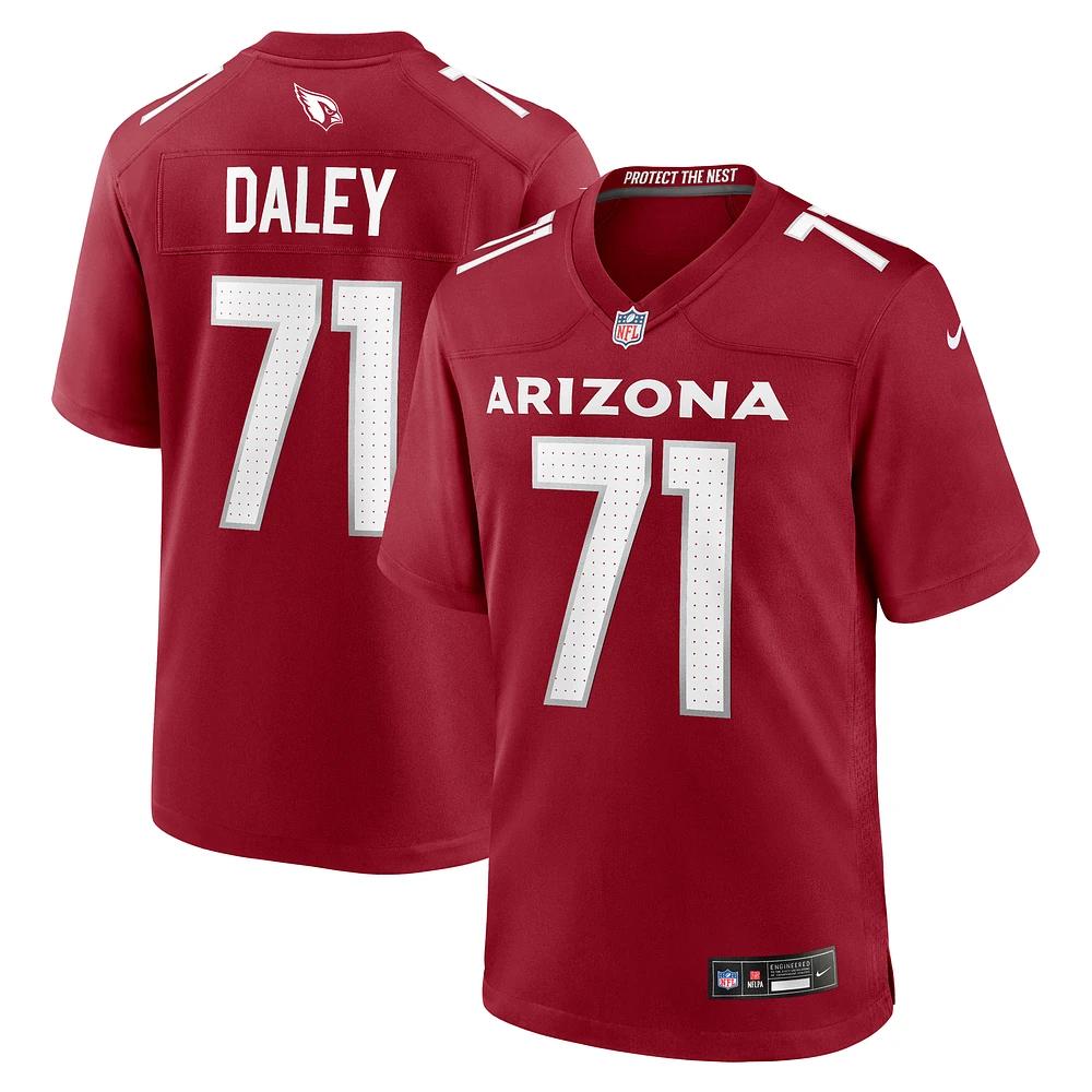 Men's Nike Dennis Daley Cardinal Arizona Cardinals Game Player Jersey