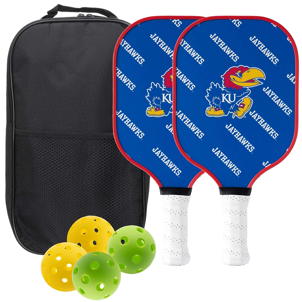 Kansas Jayhawks Pickleball Paddle Set