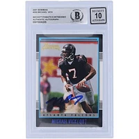 Michael Vick Atlanta Falcons Autographed 2001 Bowman #200 Beckett Fanatics Witnessed Authenticated 10 Rookie Card