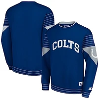 Men's Starter Royal Indianapolis Colts Face-Off Pullover Sweatshirt