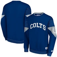 Men's Starter Royal Indianapolis Colts Face-Off Pullover Sweatshirt