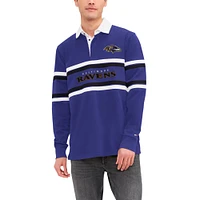 Men's Tommy Hilfiger Purple Baltimore Ravens Cory Varsity Rugby Long Sleeve T-Shirt