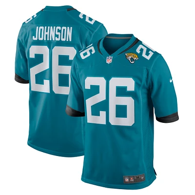 Men's Nike D'Ernest Johnson Teal Jacksonville Jaguars Game Jersey