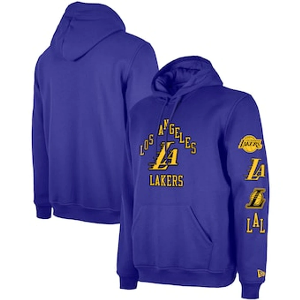 Men's 5th & Ocean by New Era  Purple Los Angeles Lakers 2023/24 City Edition Pullover Hoodie