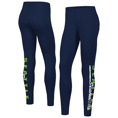 Women's G-III 4Her by Carl Banks Navy Seattle Seahawks 4th Down Leggings