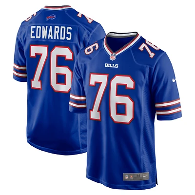 Men's Nike David Edwards Royal Buffalo Bills Game Jersey